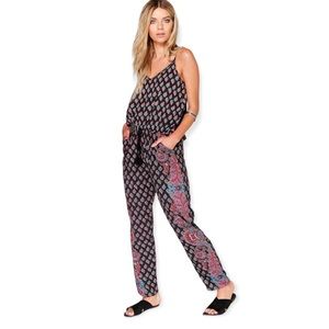 Boohoo Ruth Border Print Tassel Cami Jumpsuit